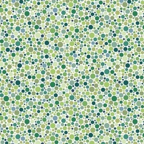 half-size ishihara dots in greens