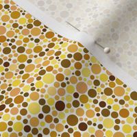 half-size ishihara dots in gold, brown and yellow