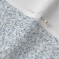 one-quarter-size ishihara dots in blue-grey