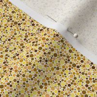 one-quarter-size ishihara dots in gold