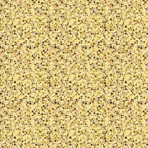 one-quarter-size ishihara dots in gold