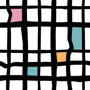 Retro Colorful Squares - Extra Large Oversized