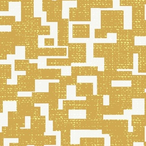Modern Textured_Squares_ochre