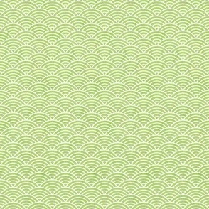 Seigaiha- Japanese Waves Bright Green Micro- Grass Green- Bright Pastel Green- Dopamine Light Green- Lime Green- Fresh Spring Green- Chartreuse