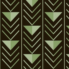 Art Deco Wedge Green