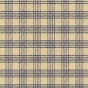 Navy And Tan Plaid and Wallpaper Decor | Fabric, Home Spoonflower