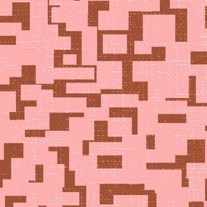 Mod Textured_Squares_Rose/Cinammon