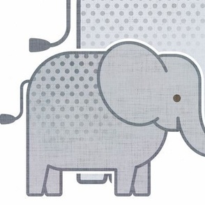 Elephants White Background