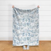 Greek Mythology Toile Blue on White