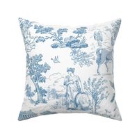 Greek Mythology Toile Blue on White