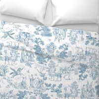 Greek Mythology Toile Blue on White