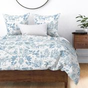 Greek Mythology Toile Blue on White