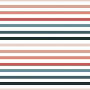 Medium // Ombre Horizontal Stripe - Pink & Blue 