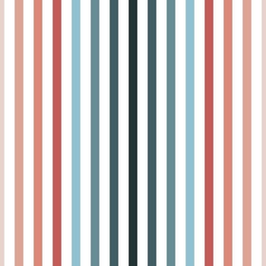 Large // Ombre Vertical Stripe - Pink & Blue 