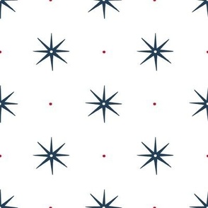 custom Stars Salty Dog Blue WITH Red DOTS