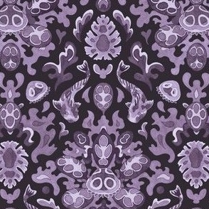 (small) Victorian underwater tropics - purple