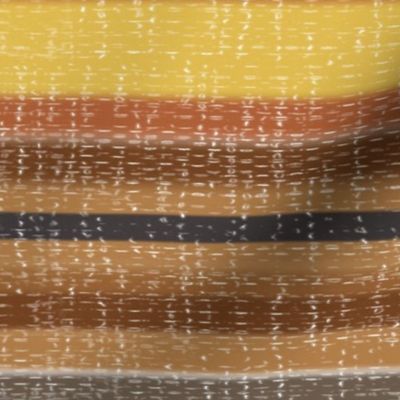 Southwest Serape Stripe - Faux Mexican Jerga Blanket in muted gray, orange, rust and earthen tones