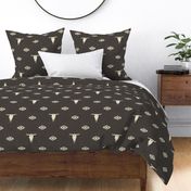 Cow Skull and Southwest Geometric on  dark gray