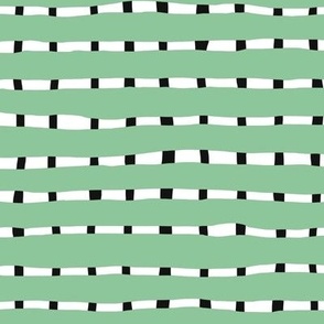 Rough checked stripe on soft green by Su_G_©SuSchaefer