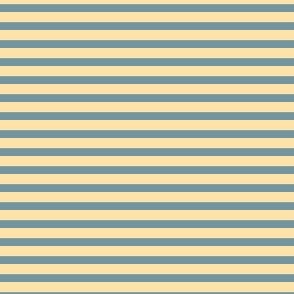 Stamped: Steel Blue and Cream Skinny Stripes  -  horizontal