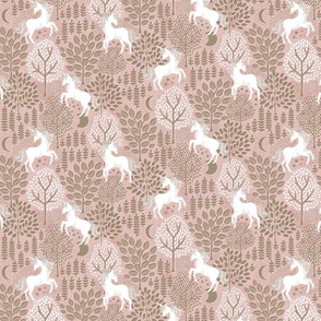 Unicorn forest blush pink small