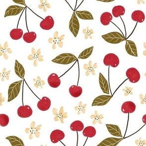 Spring Garden Cherries - Red and White