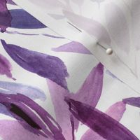 Amethyst nature vibes - watercolor leaves - painted watercolour tropical leaf pattern a557-5