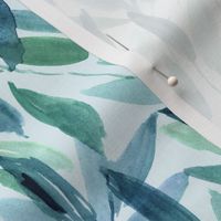 nature vibes - watercolor leaves - painted watercolour tropical leaf pattern a557-9