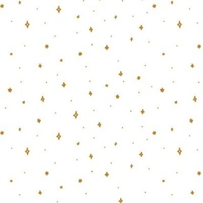 Doodle Stars - Gold on White