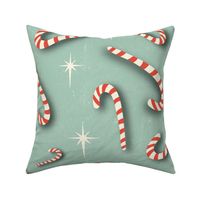 Candy Cane Dreams Christmas Mint Green Jumbo Scale