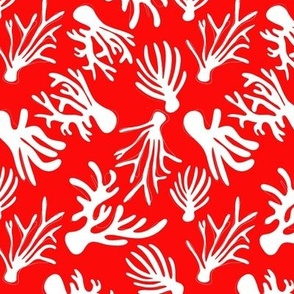 Seaside Dreams: Hand-Drawn Abstract Coral Print Design for Vibrant Soft Furnishings (Large)