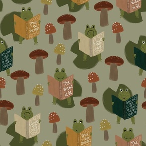 frogs reading classic novels