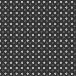 Polka Dots Black Gray White