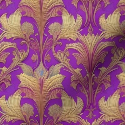 Golden ,Art nouveau, pattern