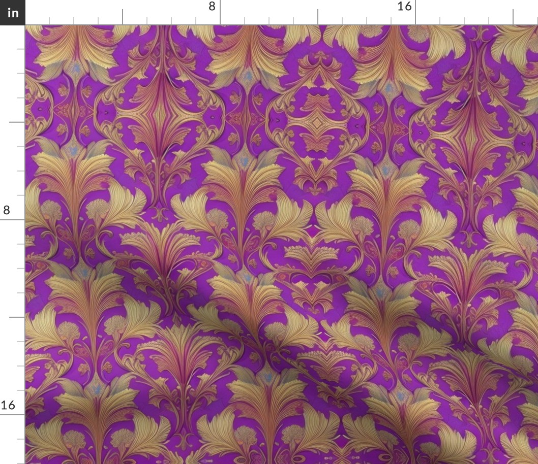 Golden ,Art nouveau, pattern