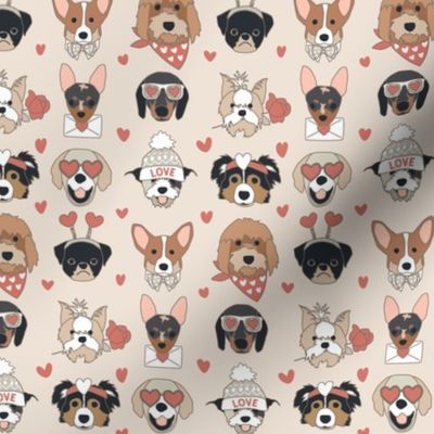 Love Notes Valentine Puppy Dogs Neutral
