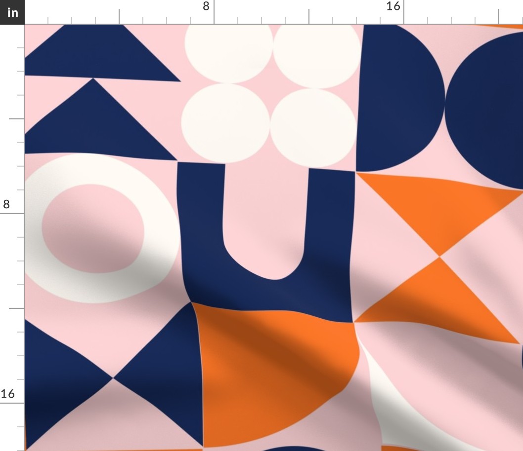 Retro Geometric Mod Art Shapes - Large