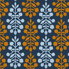 folk pattern on a navy blue background 8