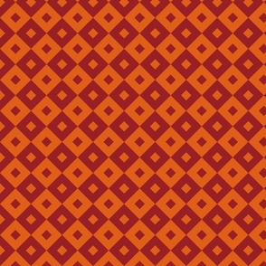 Geometric Pattern: Hollow Diamond: Blood Orange