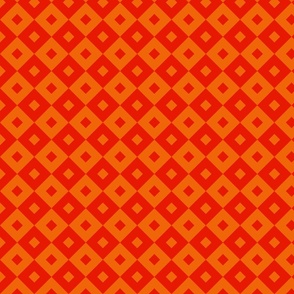 Geometric Pattern: Hollow Diamond: Tangerine Dark