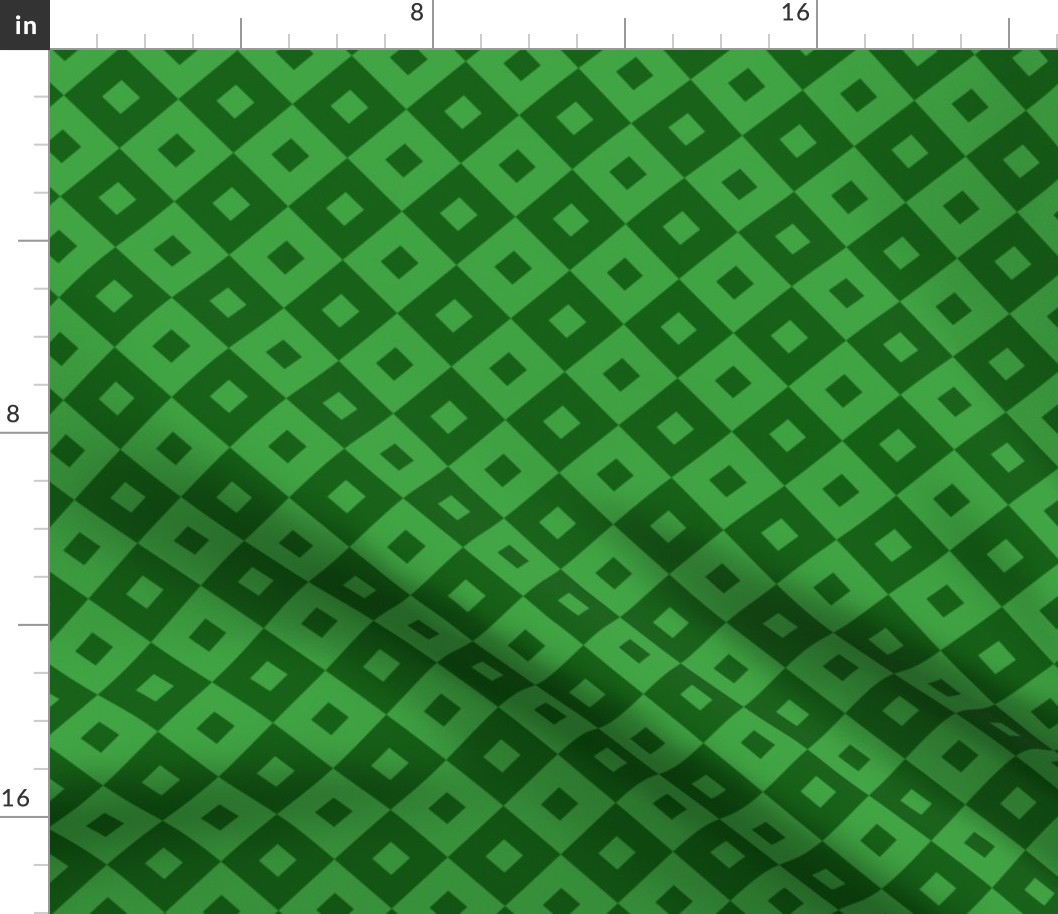 Geometric Pattern: Hollow Diamond: Emerald Dark