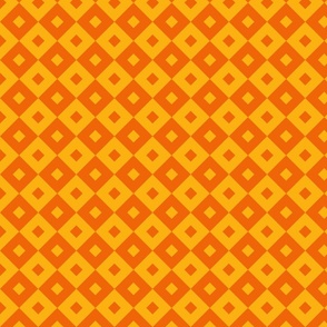Geometric Pattern: Hollow Diamond: Tangerine Light