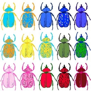 jewel rainbow bugs - white