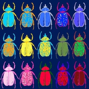 jewel rainbow bugs - NAVY