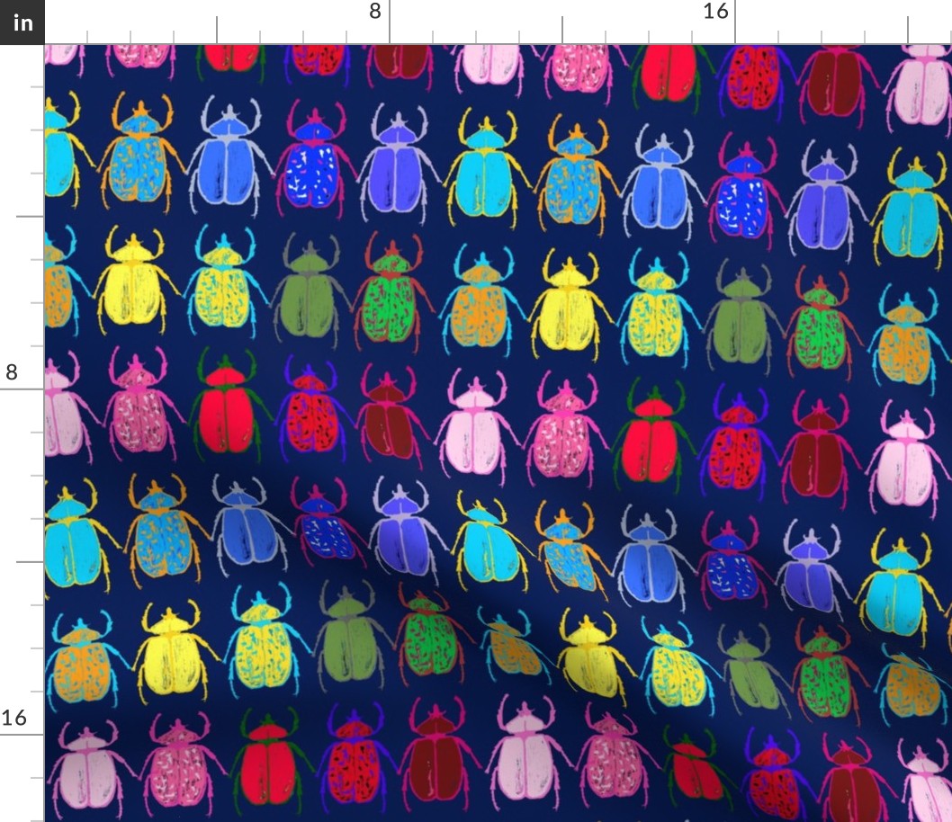 jewel rainbow bugs - NAVY
