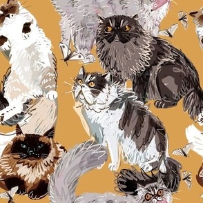 Cats a lot in Caramel Yellow Regular Scale