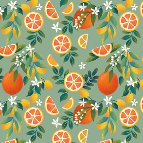Citrus-tree sage background