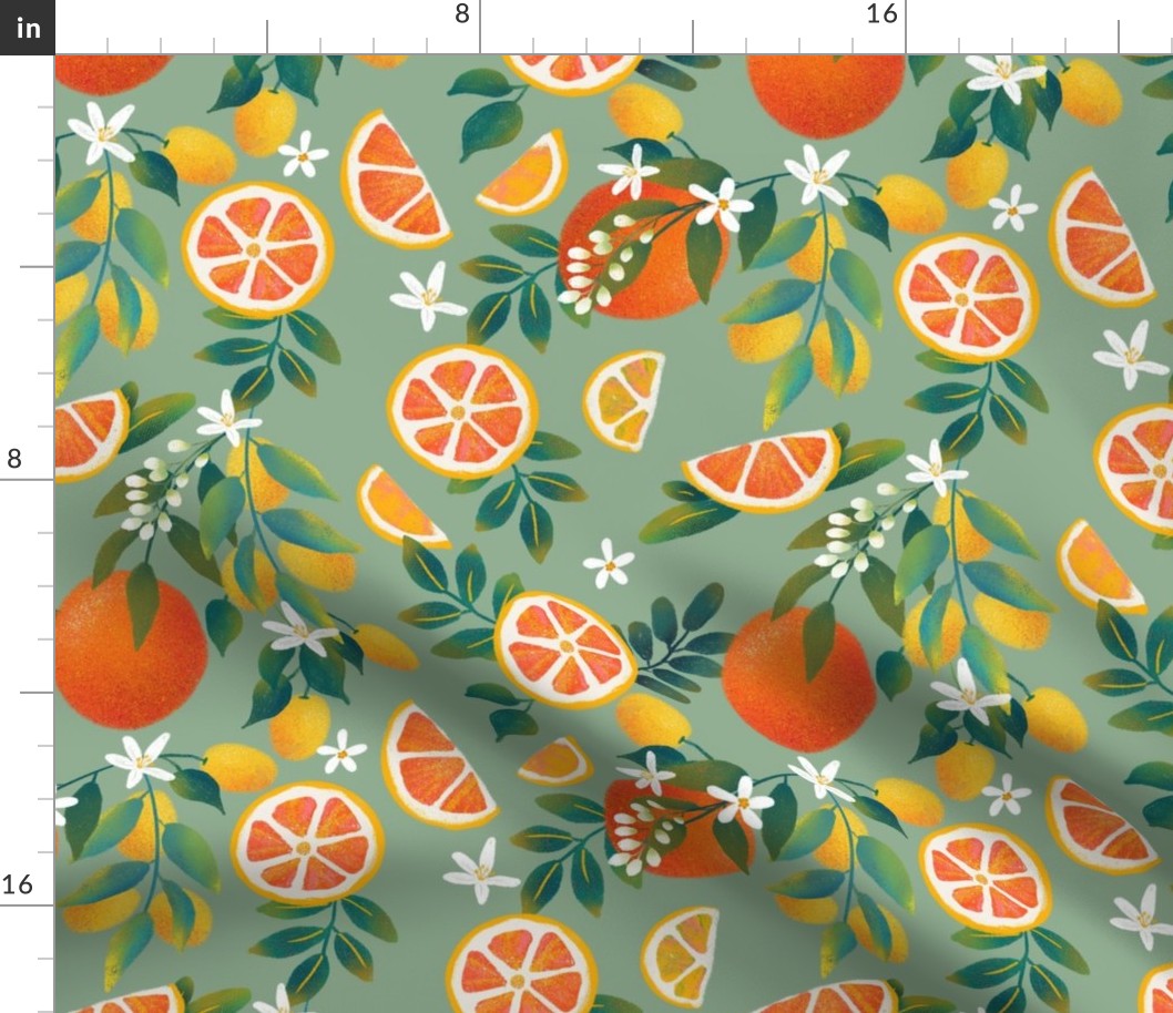 Citrus-tree sage background