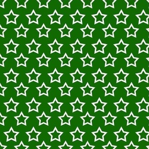 Christmas green white stars