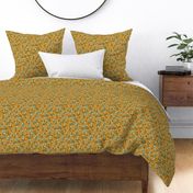 Ditsy Doodle Floral - Ochre